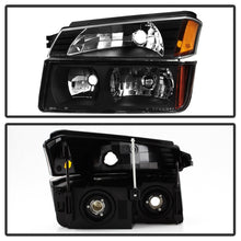 Cargar imagen en el visor de la galería, xTune 02-06 Chevy Avalanche w/Cladding OEM Bumper Light &amp; Headlights - (BLACK) (HD-JH-CAVA02-SET-BK)