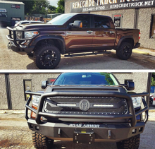 Cargar imagen en el visor de la galería, Road Armor 14-20 Toyota Tundra Stealth parachoques delantero con protector Lonestar - Tex Blk