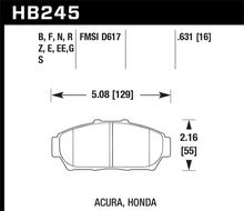 Cargar imagen en el visor de la galería, Hawk 1997-2001 Acura Integra GS HPS 5.0 Pastillas de freno delanteras