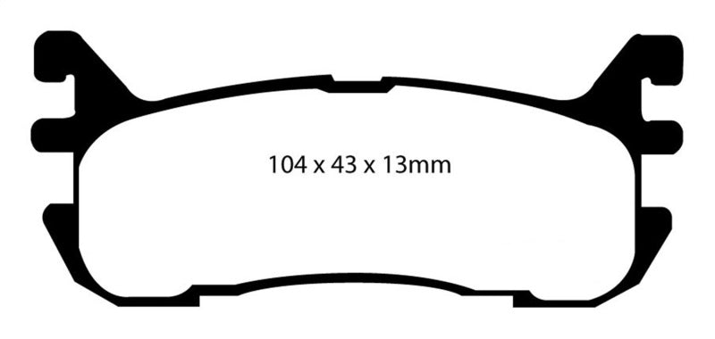 EBC 97-02 Ford Escort 2.0 Pastillas de freno traseras Redstuff