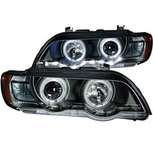 Cargar imagen en el visor de la galería, ANZO 2000-2003 BMW X5 Projector Headlights w/ Halo Black