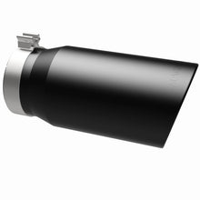 Cargar imagen en el visor de la galería, MagnaFlow Tip Stainless Black Coated Single Wall Round Single Outlet 6in Dia 5in Inlet 13in L
