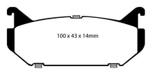 Cargar imagen en el visor de la galería, EBC 93-97 Ford Probe 2.0 16v Pastillas de freno traseras Yellowstuff