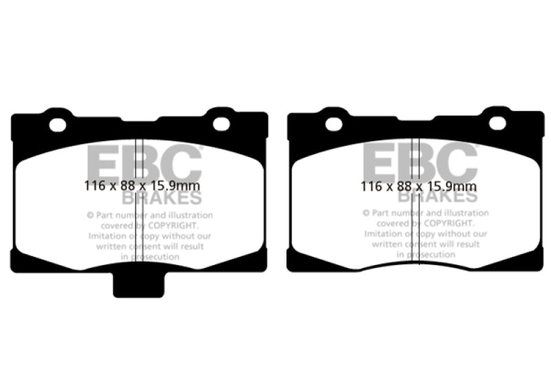 EBC 05-08 Acura RL 3.5 Pastillas de freno delanteras Greenstuff