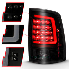 Cargar imagen en el visor de la galería, ANZO 2009-2018 Dodge Ram 1500 LED luz trasera estilo tablón negro con lente ahumada