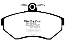 Cargar imagen en el visor de la galería, EBC 97-02 Volkswagen Cabriolet 2.0 Pastillas de freno delanteras Redstuff