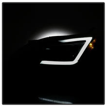 Cargar imagen en el visor de la galería, xTune 13-15 Nissan Sentra DRL LED Light Bar Proj Halogen Headlights - Blk Smoke (PRO-JH-NS13-LB-BSM)