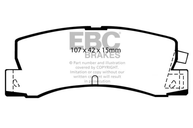 EBC 86-92 Toyota Corolla 1.6 Pastillas de freno traseras Redstuff