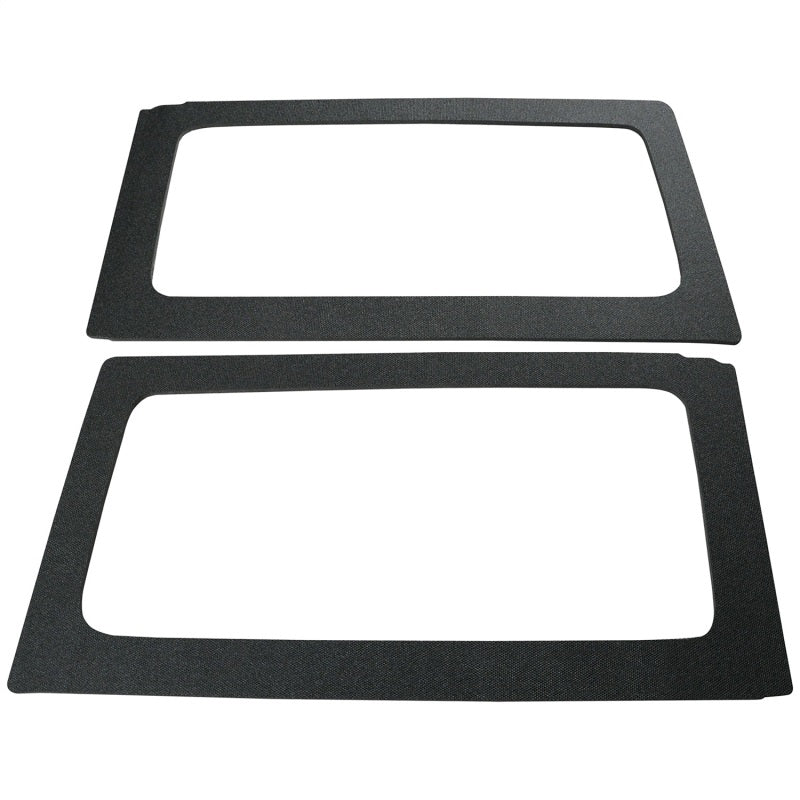 DEI 11-18 Jeep Wrangler JK Alfombrilla de 2 puertas para ventana lateral trasera - 2 piezas - Negro