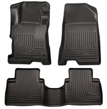 Cargar imagen en el visor de la galería, Husky Liners 14 Kia Sorento Weatherbeater Black Front &amp; 2nd Seat Floor Liners