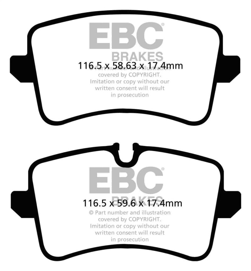 Pastillas de freno traseras EBC 11 Audi A6 2.0 Turbo Redstuff