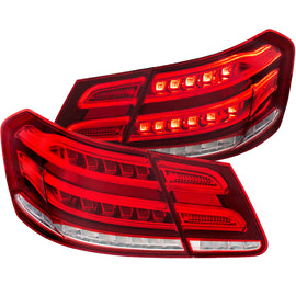 ANZO 2010-2013 Mercedes Benz Clase E W212 luces traseras LED rojo/transparente