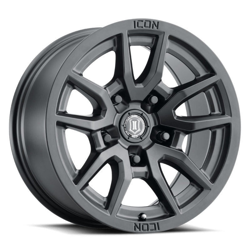 ICON Vector 5 17x8.5 5x150 25mm Offset 5.75in BS 110.1mm Diámetro Rueda negra satinada