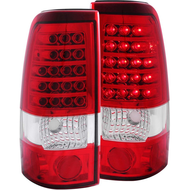 ANZO 1999-2007 Chevrolet Silverado 1500 luces traseras LED rojo/transparente