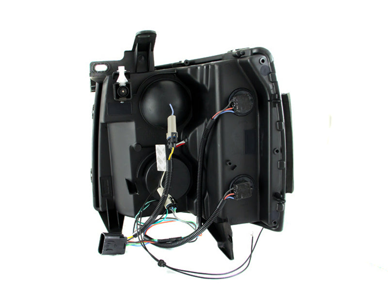 ANZO 2007-2013 Chevrolet Silverado 1500 Faros delanteros proyectores con halo negro