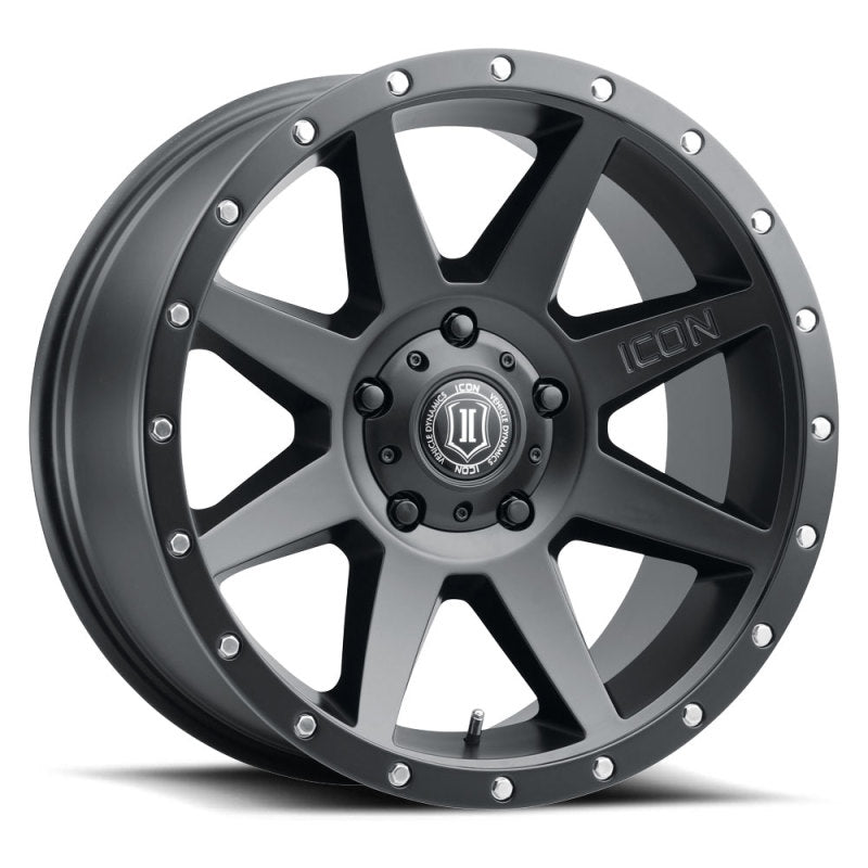 ICON Rebound 20x9 6x5.5 0mm Offset 5in BS Rueda negra satinada