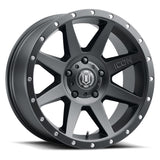 ICON Rebound 20x9 6x5.5 0mm Offset 5in BS Rueda negra satinada