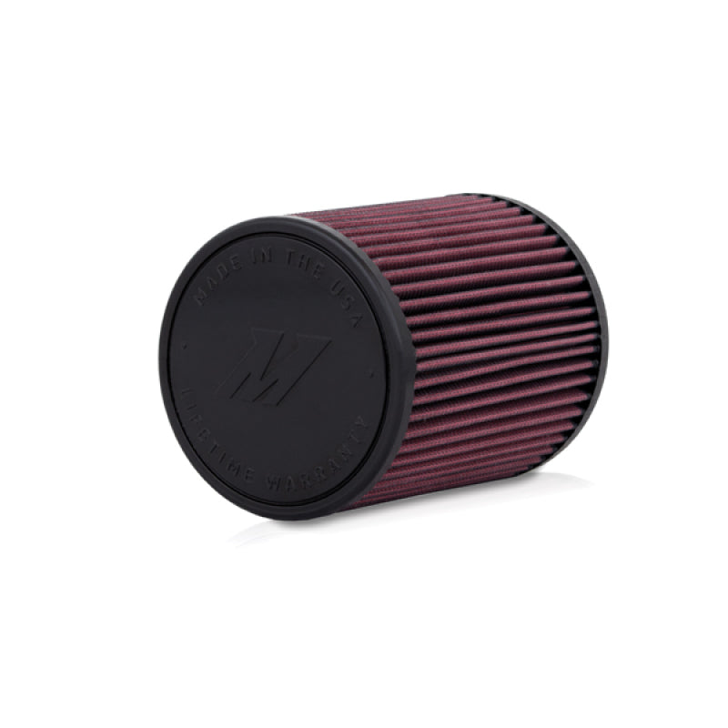 Ajuste universal Mishimoto, filtro de aire de alto rendimiento, entrada de 2,75 pulgadas, longitud del filtro de 6 pulgadas, rojo