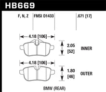 Cargar imagen en el visor de la galería, Hawk 09-12 BMW Z4 Rear Street Brake Pads