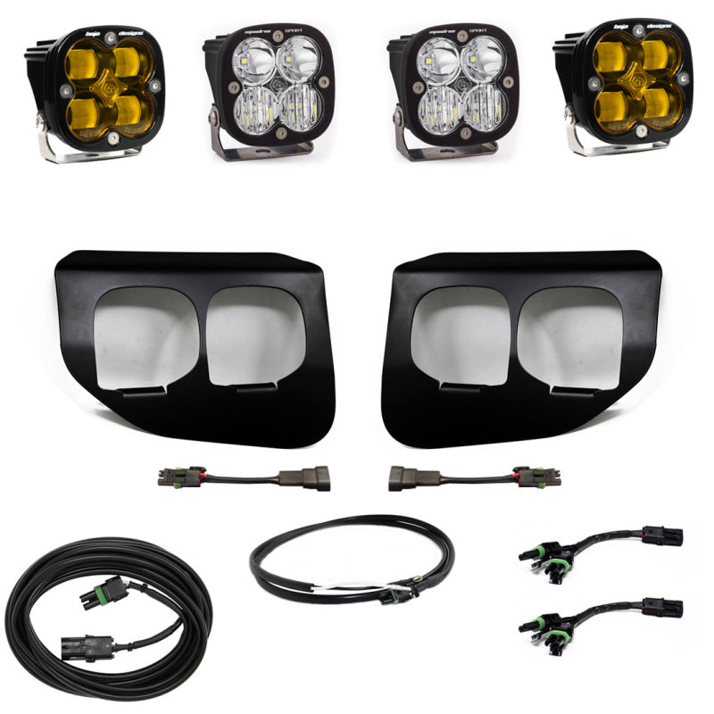 Baja Designs Ford Super Duty (20-On) Luces antiniebla FPK Ámbar SAE/Sport DC Baja Designs con Upfitter
