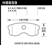 Cargar imagen en el visor de la galería, Hawk 06-10 Chevy Corvette (Improved Pad Design) Rear HPS Sreet Brake Pads