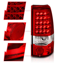 Cargar imagen en el visor de la galería, ANZO 1999-2007 Chevrolet Silverado 1500 luces traseras LED rojo/transparente