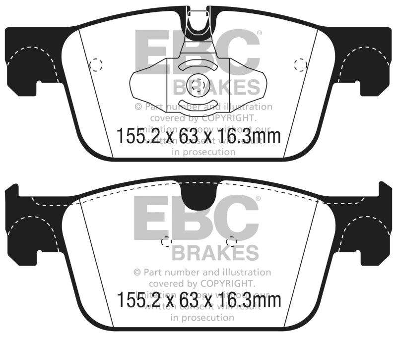 EBC 2017+ Volvo S90 2.0L Turbo Pastillas de freno delanteras Yellowstuff