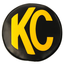 Cargar imagen en el visor de la galería, KC HiLiTES 8in. Round Soft Cover (Pair) - Black w/Yellow KC Logo