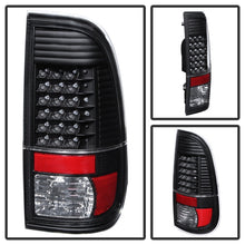 Cargar imagen en el visor de la galería, Xtune Ford Super Duty 08-15 LED Tail Lights Black ALT-JH-FS08-LED-BK