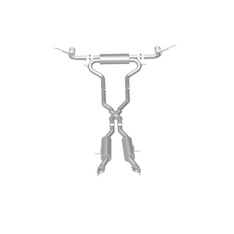 MagnaFlow Cat-Back SS 2.5 pulgadas, parte trasera doble dividida, punta negra de 4 pulgadas 11-16 Jeep Grand Cherokee 5.7L V8/3.6L V6