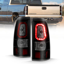 Cargar imagen en el visor de la galería, ANZO 1999-2002 Chevy Silverado 1500 luces traseras LED estilo tablón negro con lente ahumada