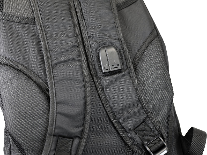 Mochila táctica ligera aFe Power con puerto de carga USB - Negro