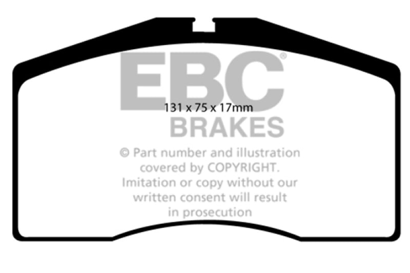 Pastillas de freno delanteras EBC 92-95 Porsche 928 5.4 Greenstuff