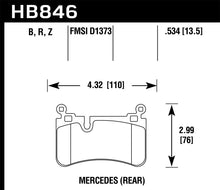 Cargar imagen en el visor de la galería, Hawk 08-13 Mercedes C-Class Performance Ceramic Street Rear Brake Pads
