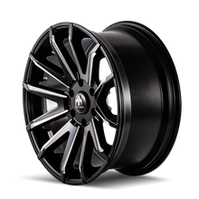 Cargar imagen en el visor de la galería, Mayhem 8109 Crossfire 20x9.5 / 6x139.7 BP / 10mm Offset / 106mm Hub Black w/ Milled Spokes Wheel