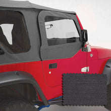 Cargar imagen en el visor de la galería, Rugged Ridge Upper Soft Door Kit Black Denim 97-06 Jeep Wrangler