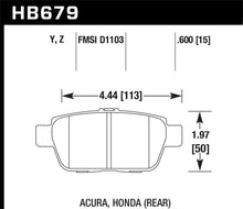 Cargar imagen en el visor de la galería, Hawk 2006-11 Honda Ridgeline Street Performance Ceramic Rear Brake Pads