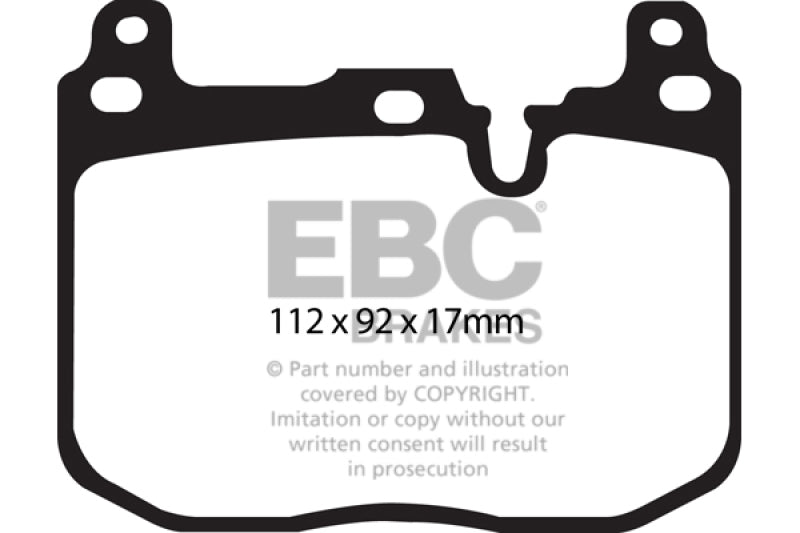 Pastillas de freno delanteras Redstuff EBC 14+ BMW M3 3.0 Twin Turbo (F80)
