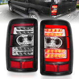 ANZO 2000-2006 Chevrolet Tahoe luces traseras LED con lente transparente carcasa negra