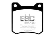 Cargar imagen en el visor de la galería, EBC 72-84 De Tomaso Pantera 5.7 GTS Yellowstuff Rear Brake Pads
