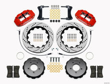 Cargar imagen en el visor de la galería, Wilwood Narrow Superlite 6R Front Hat Kit 14.00in Drill Red 2005-Up Mazda Miata w/ Lines