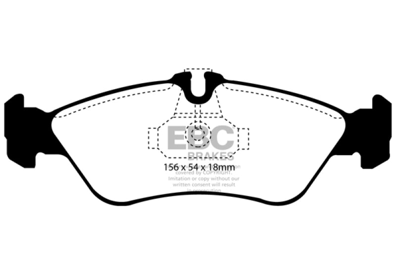 EBC 03-05 Dodge Sprinter 2500 ATE Pastillas de freno traseras Greenstuff