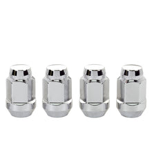 Cargar imagen en el visor de la galería, McGard Hex Lug Nut (Cone Seat Bulge Style) M14X1.5 / 22mm Hex / 1.635in. Length (4-Pack) - Chrome