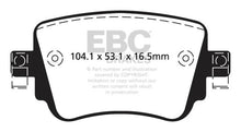 Cargar imagen en el visor de la galería, Pastillas de freno traseras EBC 15-19 Volkswagen GTI 2.0T Redstuff