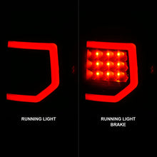 Cargar imagen en el visor de la galería, Anzo 07-11 Toyota Tundra Luces traseras LED completas Carcasa negra Lente ahumada G2 (con barras de luz C)