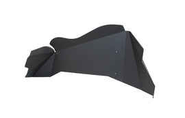 Guardabarros interiores traseros de aluminio Fishbone Offroad 07-18 Jeep Wrangler JK - Black Powercoat