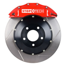 Cargar imagen en el visor de la galería, StopTech 05-10 Mustang GT S197 Front BBK w/ Red ST-60 Calipers Slotted 355x32mm Rotors/Pads/SS Lines