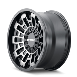 Mayhem 8113 Cortex 20x9 / 5x139.7 BP / 0 mm Offset / 110 mm Buje negro mate con rueda de tinte oscuro
