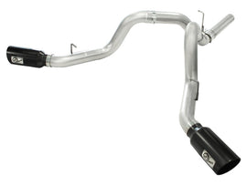 aFe MACHForce XP Escape Aluminizado Dual Split DPF Back 11-15 GM Diesel Truck V8-6.6L (td) (punta BLK)