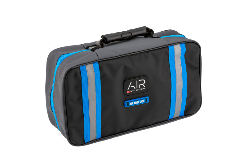 Caja de inflación ARB Acabado negro con detalles azules Tiras reflectantes de material de PVC